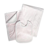 Pink Baby Blanket, Bib, & Towel Set