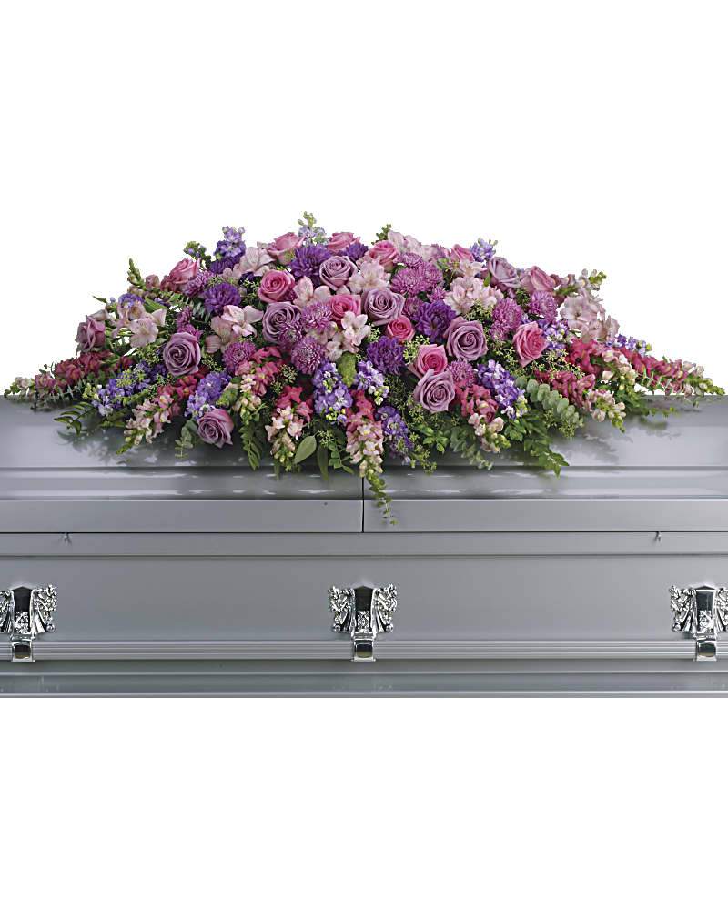 Lavender Tribute Casket Spray